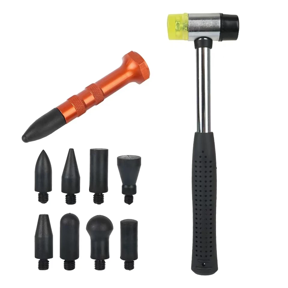 Outils de débosselage de marteau de débosselage de voiture, dissolvant de renflement de grêle, stylo à tarauder, ensemble de tôles automobiles, accessoires automobiles universels
