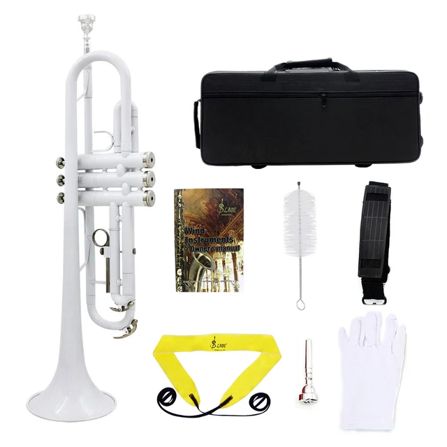 SLADE Brass Trumpet Professional Best Trumpette Wind Instrument with  Mouthpiece Glove Cleaning Cloth Strap Case Musical Trompeta - AliExpress