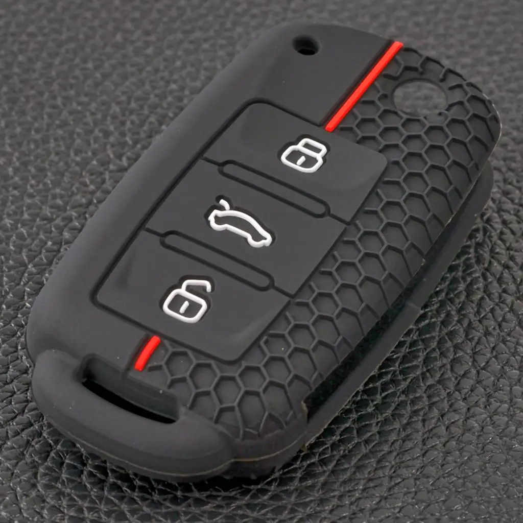 3 Button Car Remote Flip Key Fob Case Holder For Volkswagen Golf MK6 Polo Beetle Tiguan Touran Passat Caddy Jetta Eos Skoda Seat key case cover key case flip key fob shell car key shell remote control case cover