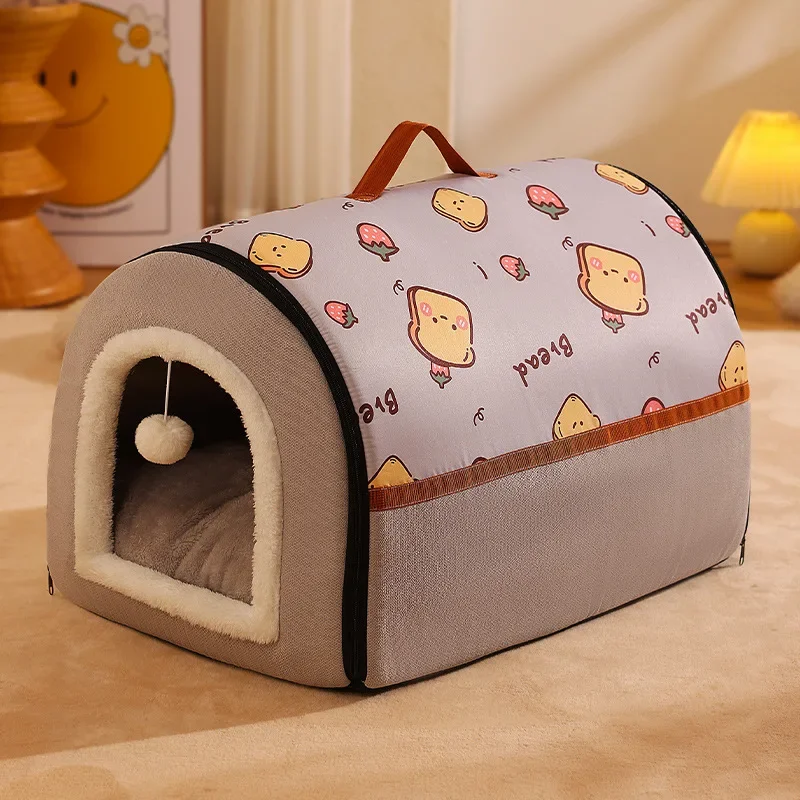 

Pet Dog House Soft Cozy Pet Sleeping Bed for Small Medium Dogs Cats Foldable Removable Puppy Nest Portable Kennel Pet Supplies