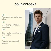 Coffret 4-en-1 de Cologne Solide aux Phéromones Parfum Boisé – Libération Durable de Fragrance Naturelle pour une Confiance Envoûtante – Baume Solide Déodorant de Poche 3
