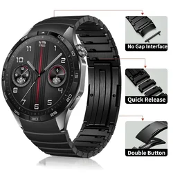 Premium Quick Release Metal Watch Strap - Sleek Business Style Bracelet for Huawei GT5 46mm (Black)