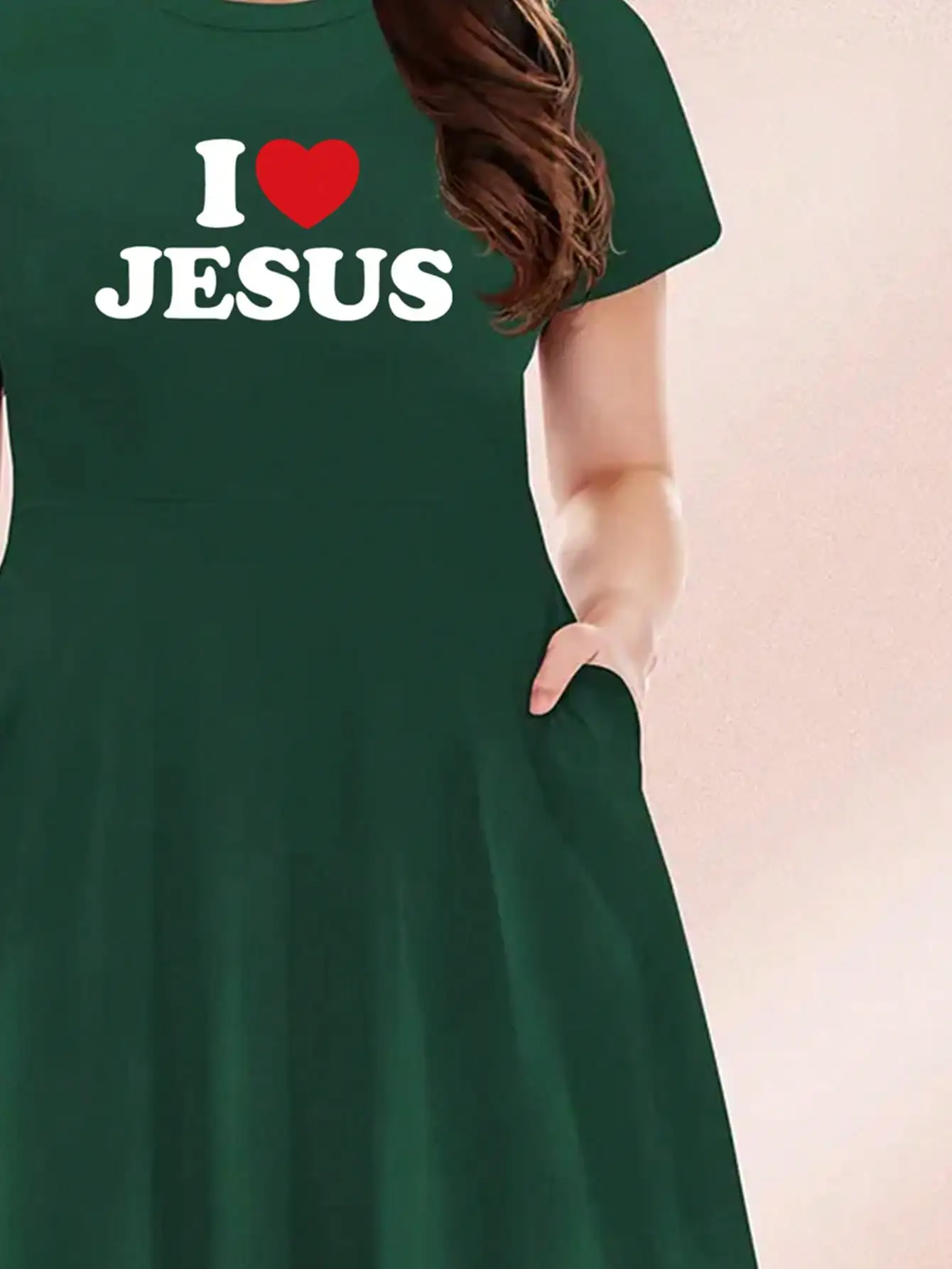 Casual Short Sleeve Heather Grey Christian Faith Skater Dress for Women S242940eb2121466991110f55416a6ceeb