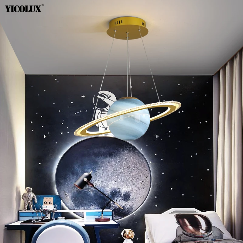 LED Chandelier Ceiling Chandelier Dimming Earth Moon Football Gypsophila Design Modern LED Chandelier Living Dining Room Bedroom Pendant Lighting