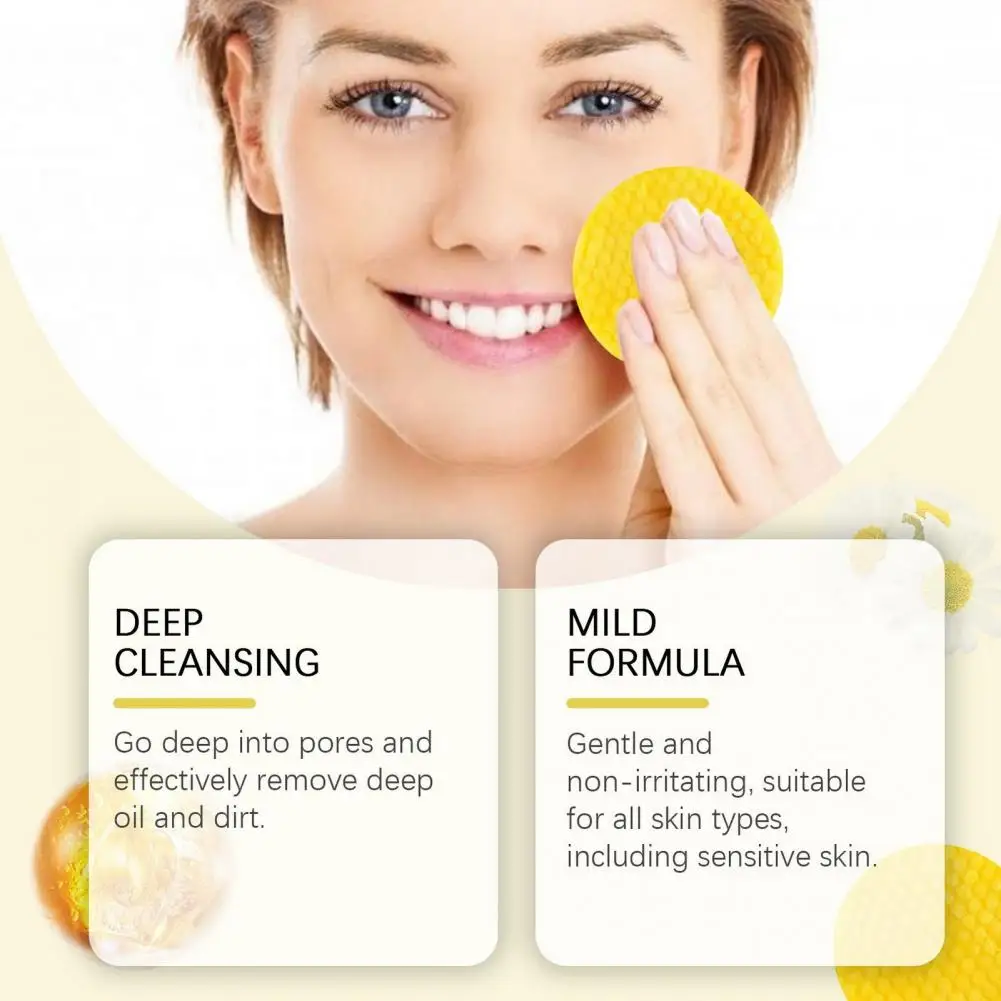 30/50Pcs Kojic Acid Cleansing Pads Dark Spots Makeup Removal Turmeric Gentle Pores Cleaning Exfoliating Face Cleaning Cotton 3