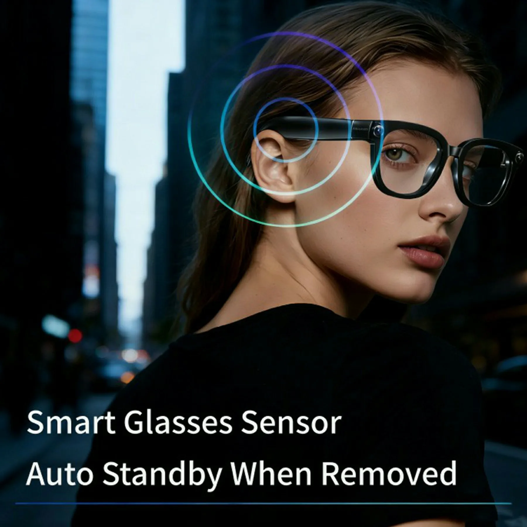Occhiali Smart AI con Fotocamera 4K HD 800MP, Registrazione Video, Traduzione, Lenti Fotocromatiche, Chiamate Bluetooth, Musica, Occhiali Multifunzione - immagine 5