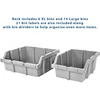 Seville Classics Heavy Duty NSF bin Rack Solid Steel Wire Shelving Storage Unit,Patented Organizer for Warehouse,Includes 21 5