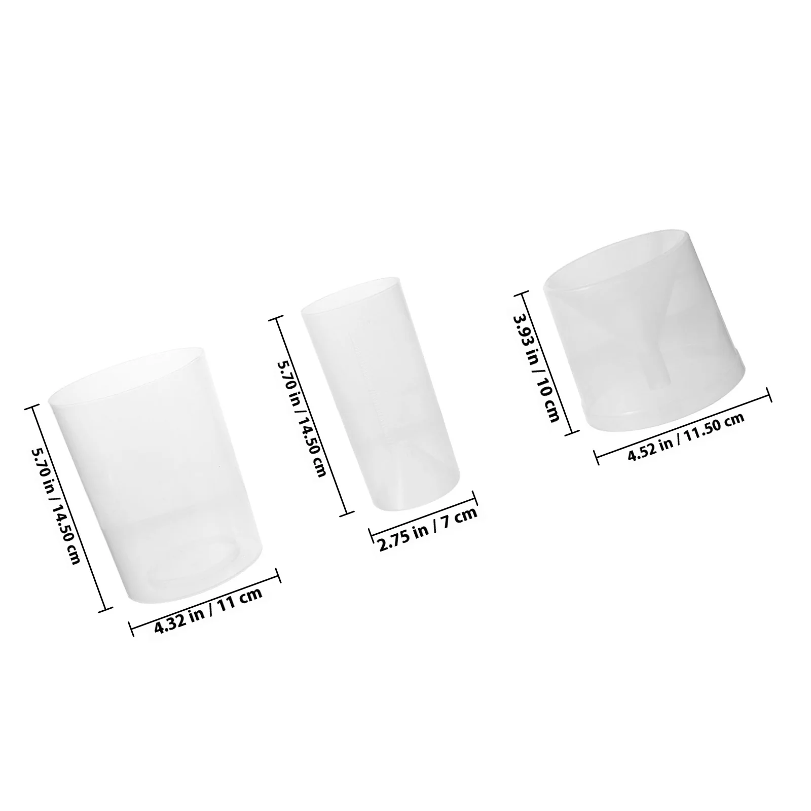 3Pcs 강우량 측정기 교육 도구 과학 지리 교실 야외 정원 농업 사용을위한 플라스틱 비 측정 튜브