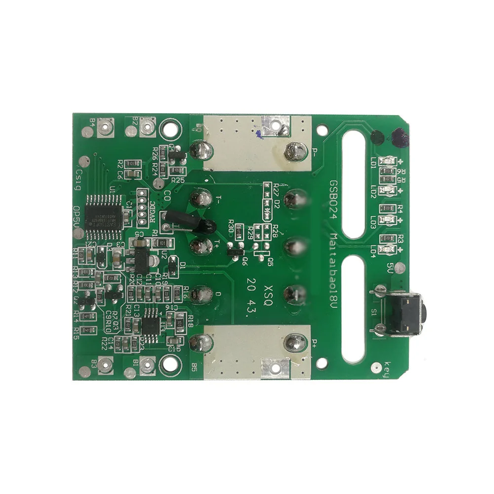 Metabo 10*18650 18V 리튬 이온 배터리 케이스 충전 보호 회로 기판 PCB LED 표시기 박스 하우징