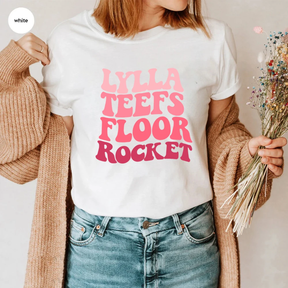 Lylla Rocket Floor Teefs T-Shirt Rocket Raccoon Camicie Unisex Amici Camicia Fan Regalo Unisex Estate Casual Top Vestiti Estetici