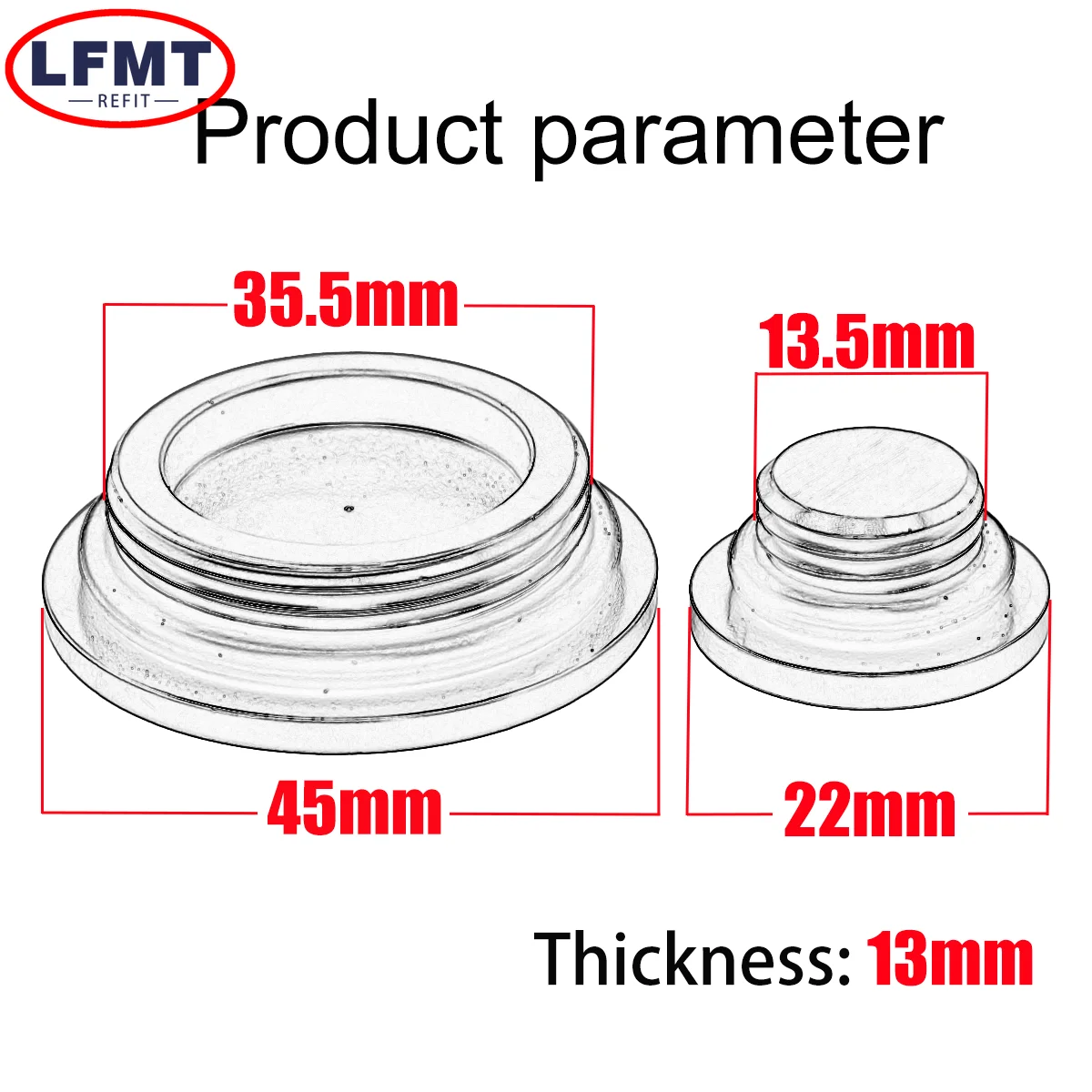 Motorrad ATV CNC Motor Timing Abdeckung Stecker Kappe Für Yamaha YZ250F YZ450F YZ250FX YZ450FX WR250F WR450F YFZ450X YFZ450R 2010-2021 – Detail 2