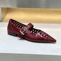 Women Pointed Toe Loafers Shoes Chunky Sandals Mesh Sneakers 2025 New Shallow Fashion Low Heels Shoes Summer Sandalias De Mujer 1