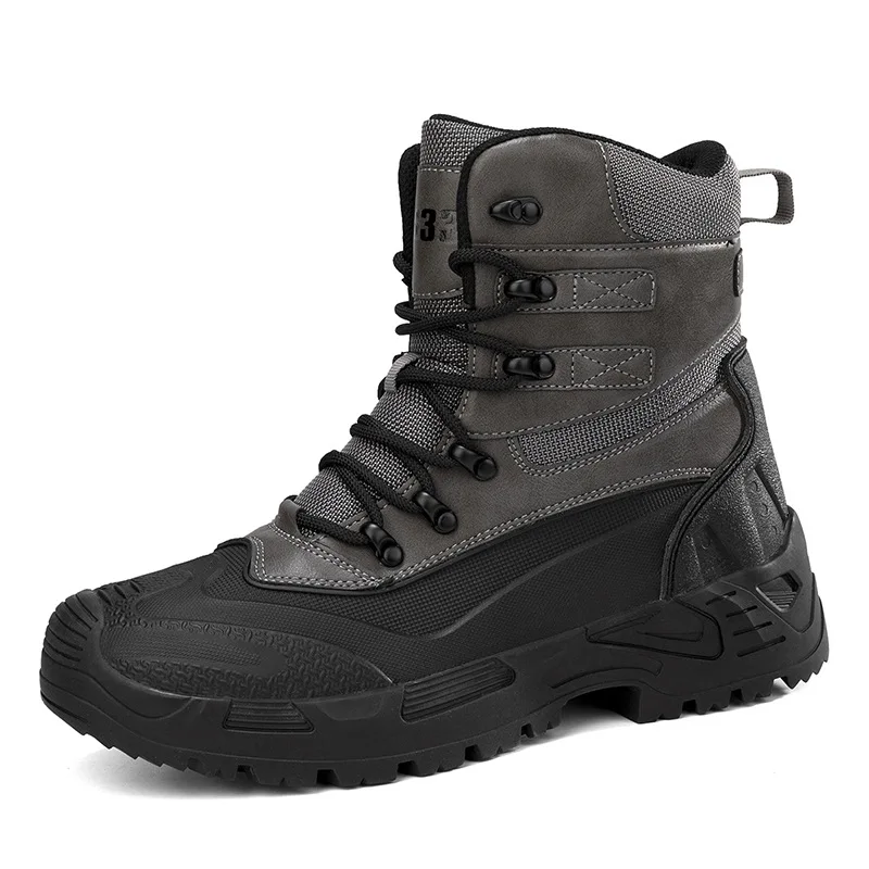 

Men`s anti-slip breathable climbing hiking Tactical Combat boots mens Shockproof camping trekking working training desert boots