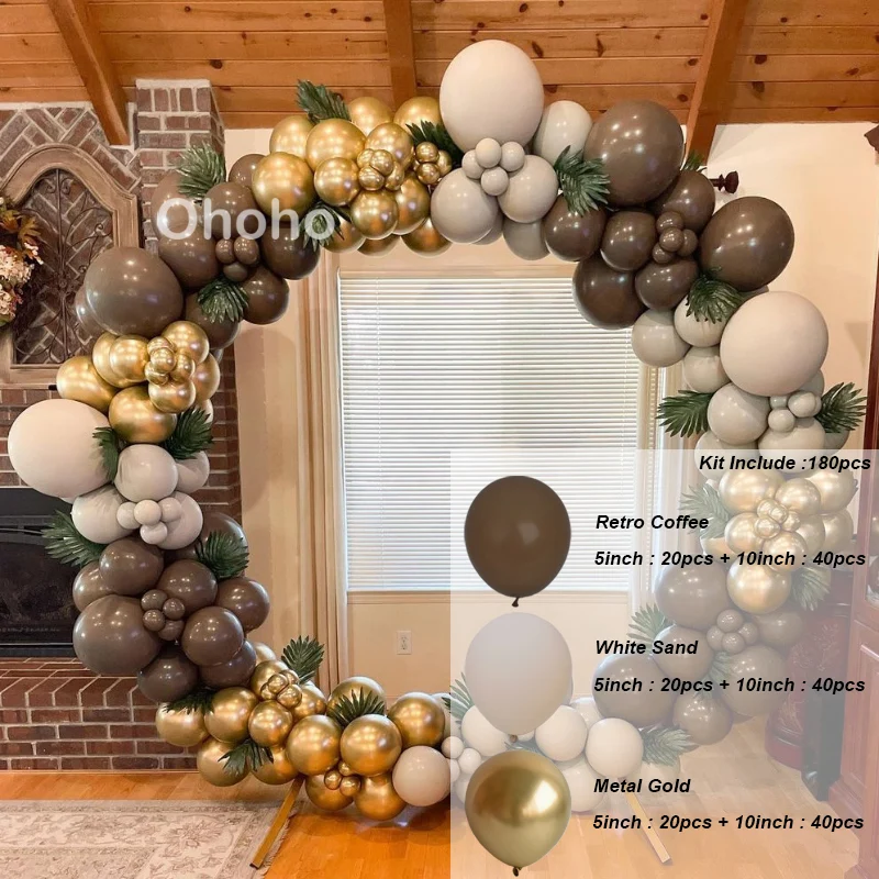 180pcs Brown Beige