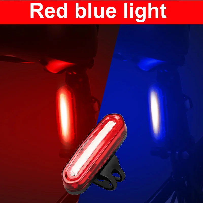 Fahrrad Reiten Schwanz Lichter Rot Blau Zwei-farbe USB LED