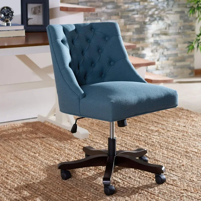 

Safavieh Home Soho Navy Linen Tufted Swivel Desk Chair