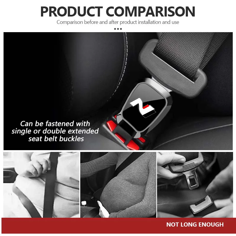 자동차 안전 벨트 연장기 시트 벨트 패딩 연장 버클 플러그 (현대 N 라인 i30 i20 쏘나타 엑센트 투싼 엘란트라 아제라 용)