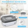 2L Spill Proof  Pet Dog Cat Water Bowl Reduce Refill, Anti Splash No Mess Dispenser Dripless Slow Drinking Water Bowl 4