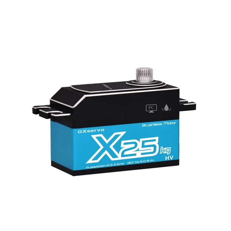 Servo RC Impermeabile 15kg, Alta Coppia, Ingranaggi Metallo, Corpo Corto, Digitale, 180°