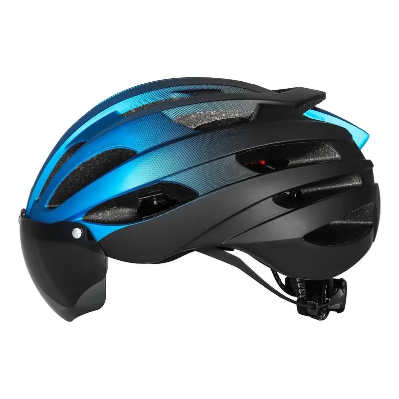 

Bicycle Helmet With Windproof Magnetic Goggles Bike Cycling Helmet Integrated Brim Goggles Detachable Outdoor Riding Helmet