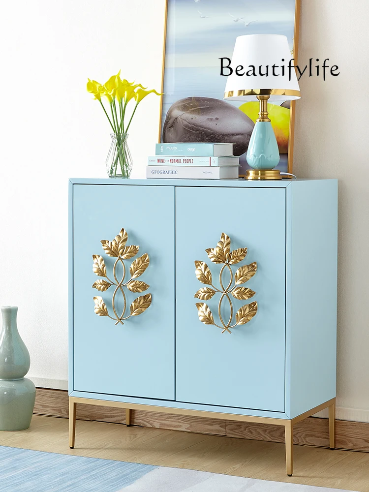 

American Light Luxury Villa Entrance Cabinet Homestay Hotel Sample Room Decoration Storage Sideboard Cabinet