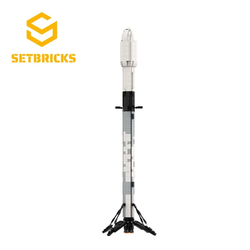 Setbricks Space X Falcon 9 1:110 Scale Rocket Building Blocks Set Artificial Satellite Universe Vehicle Bricks Model Toys Gifts