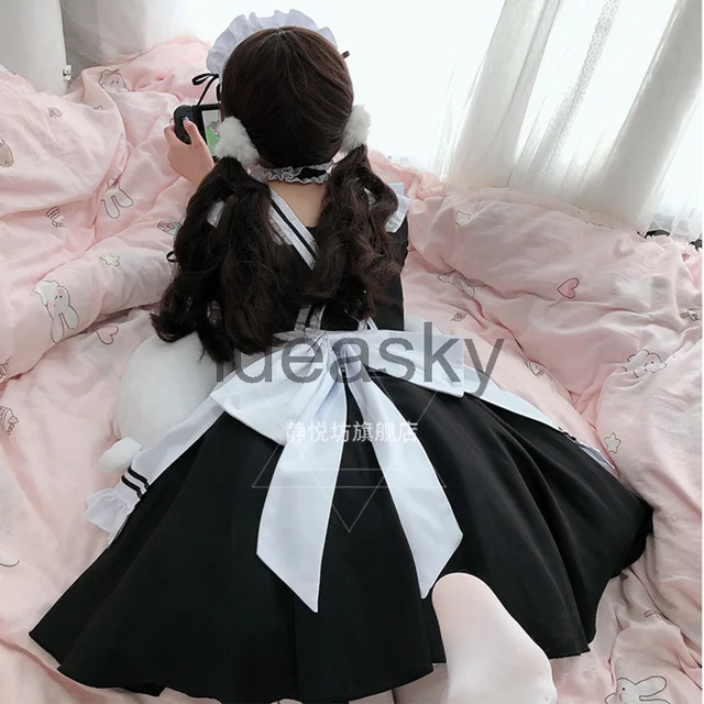 Cosplay M-5XL Plus Size Arpon Lolita Maid Lace Mini Vestido Bonito Traje De  Halloween Meninas Kawaii Anime Roupa De Algodão De Manga Curta Para As  Mulheres - Escorrega o Preço