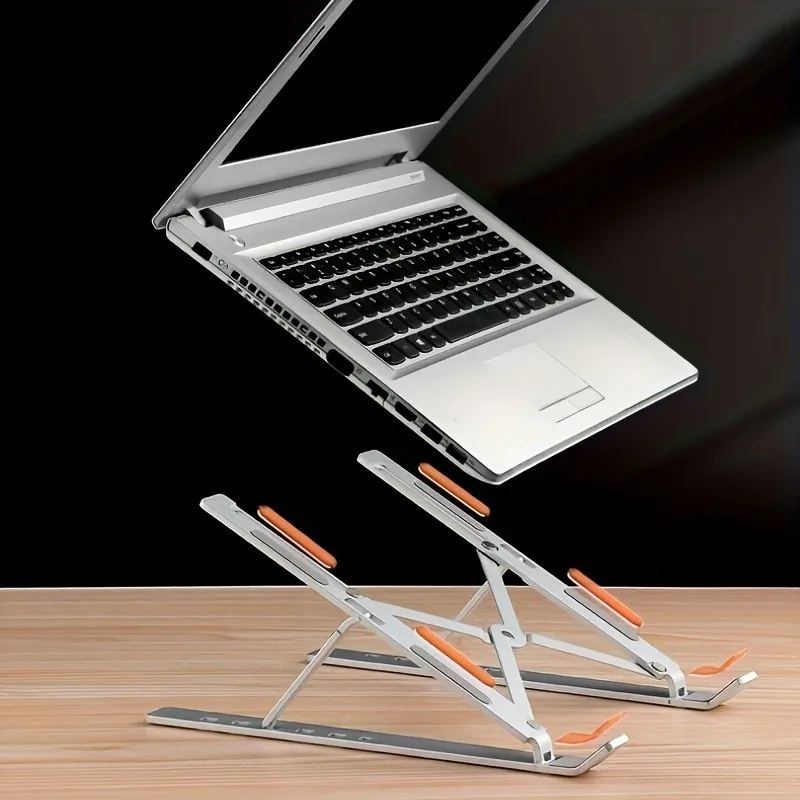 Sleek Aluminum Alloy Foldable Laptop Stand with Cooling Base