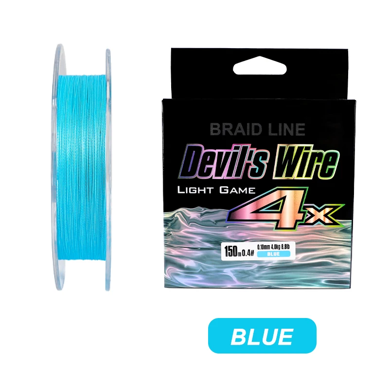 MIFINE Devil’s Wire Light Game Fishing Line 150M Thin and Strong 4X Braided PE L