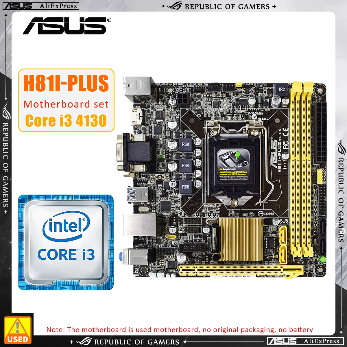 ASUSH81IPLUSMotherboardKitIntelH81ChipsetLGA1150ForIntel