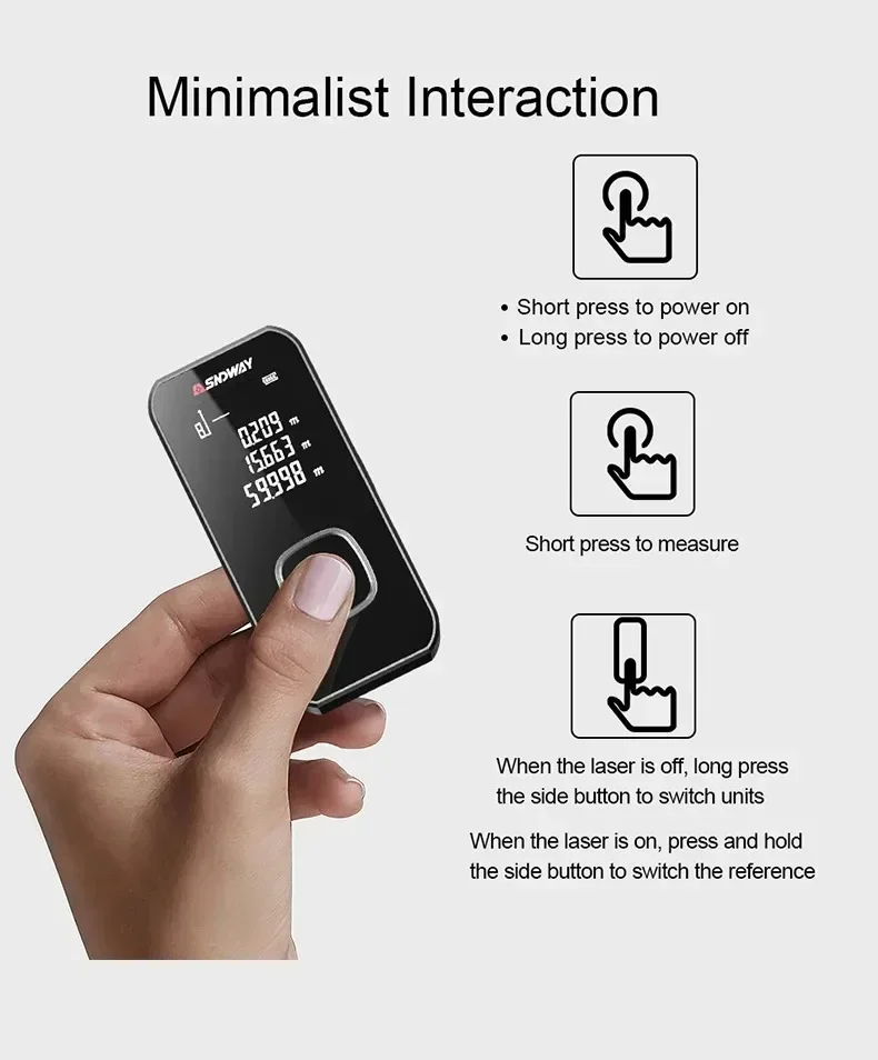 SNDWAY Infrared Laser rangefinder Bluetooth 50m handheld high-precision electron