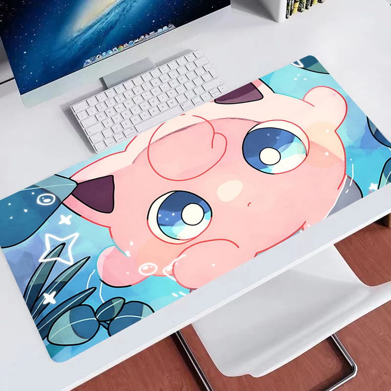 Mouse pad P-pokemon Jigglypuff large keyboard Mousedesk pad non-slip rubber gaming Mousepad laptop mouse carpet Game table mat 2