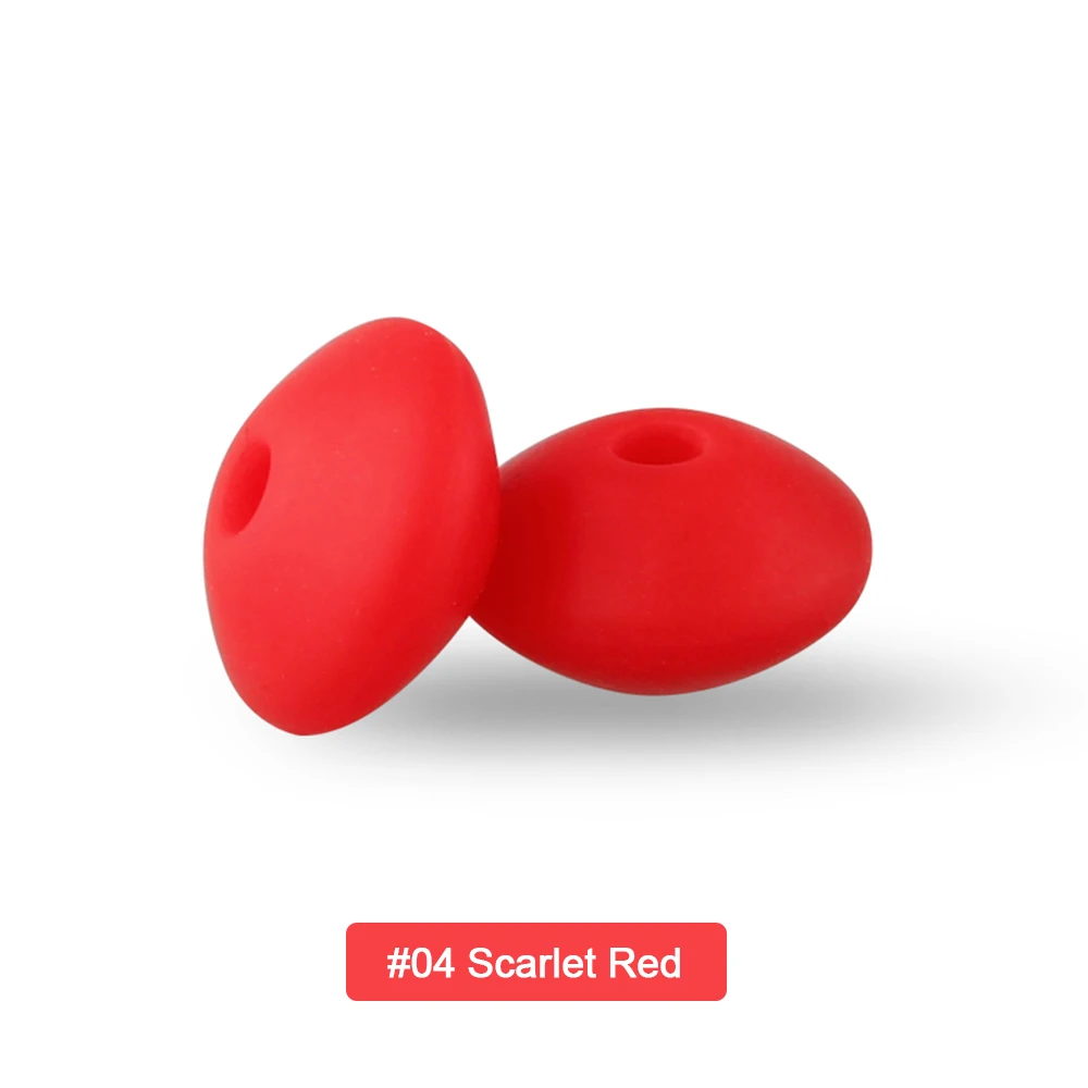 Silicone Lentil Beads for Jewelry Making - DIY Beaded Crafts & Accessories, BPA Free