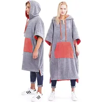 Beach Swimming Surfing Poncho for Adult Thicken Changing Robe with Hood Outdoor Sport Bath Dress Towel Microfiber Diving Cloak 2