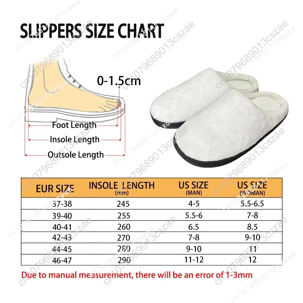Can-am Shoes Home Cotton Slippers Mens Womens Plush Bedroom Casual Keep Warm Shoes Thermal Indoor Slipper Customized DIY Shoe
