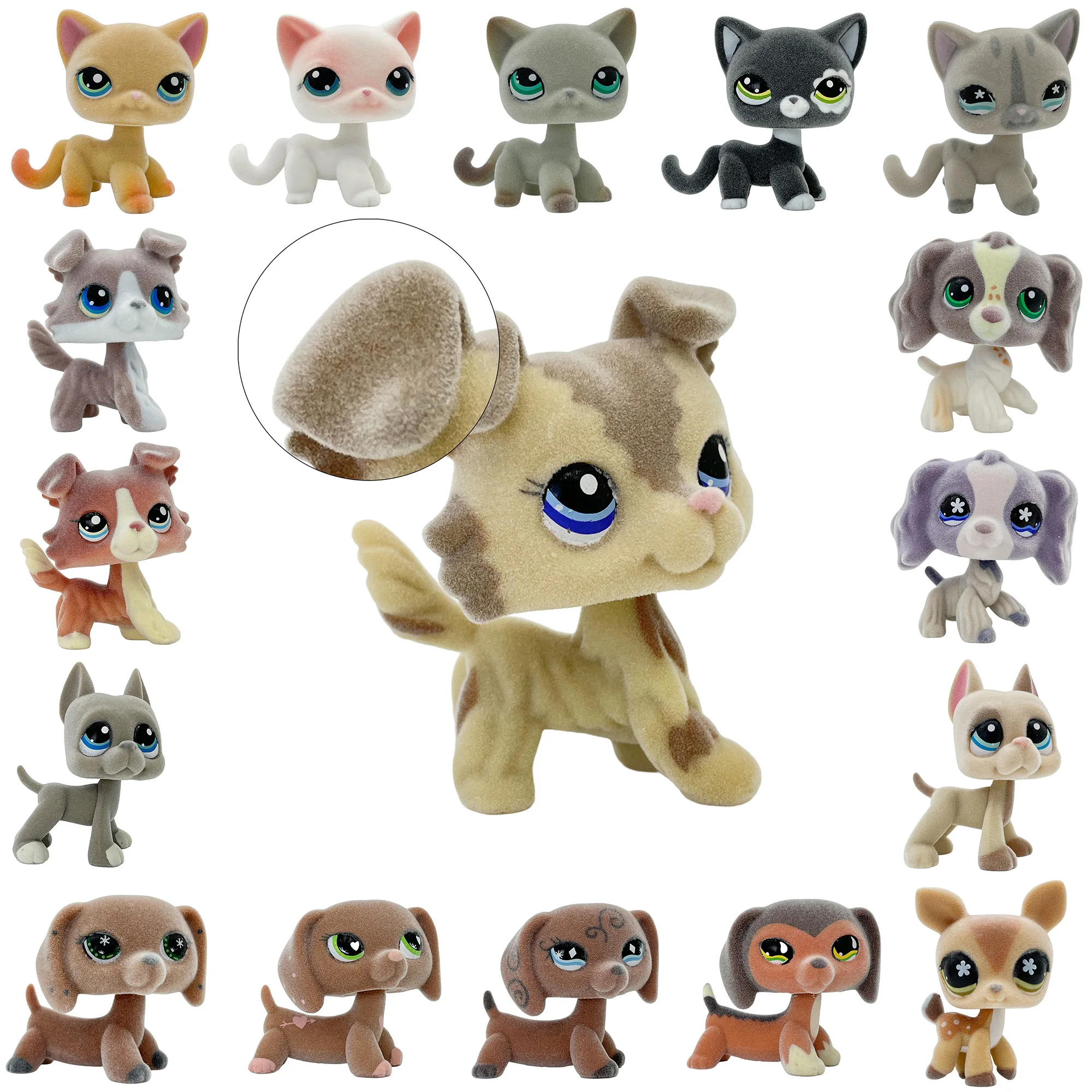 233 Lps Beagle Numbers 1Pcs Flocked LPS Custom-Made Pet Shop Toy