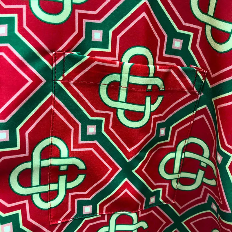 Fall Geometric Patterns Print Long Sleeve Shirt Holiday Casual Dress Blouse Brand Clothe 2022  Hawaiian Shirt Chemise Homme