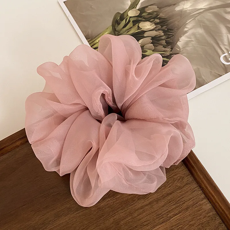 Large Mesh Hair Rope for Women Simple and Fashiona  Does Not Hurt The Hair Hair Rope Cute Girl High Ponytail Scrunchie
