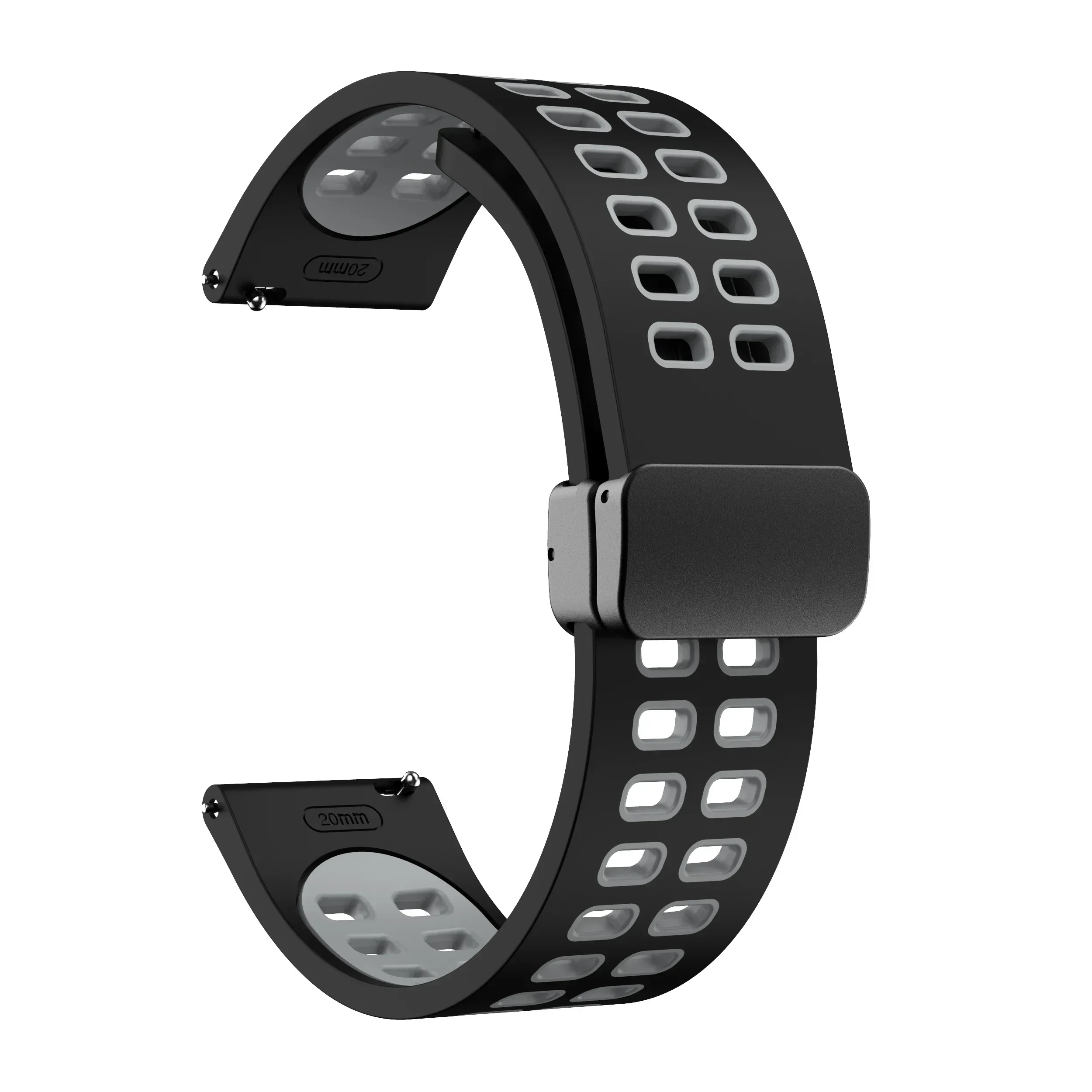 Premium Silicone Magnetic Strap – 20mm/22mm | Universal Fit