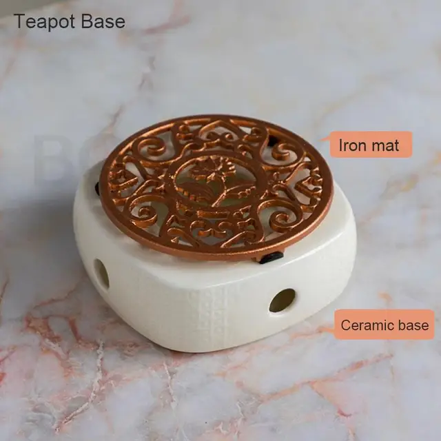 Borrey Kerámia Tea Kávé Melegebb Hordozható Fűtési Alap Teáskanna Tartó Gyertyatartó Teás Kiegészítők - Image 4