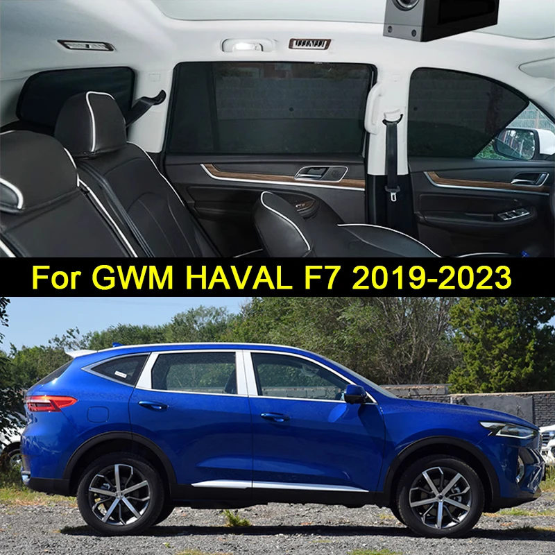 For GWM HAVAL F7 2019-2023 Magnetic Car Sunshade Shield Front Windshield Curtain Car Side Window Sunshades Privacy Accessories