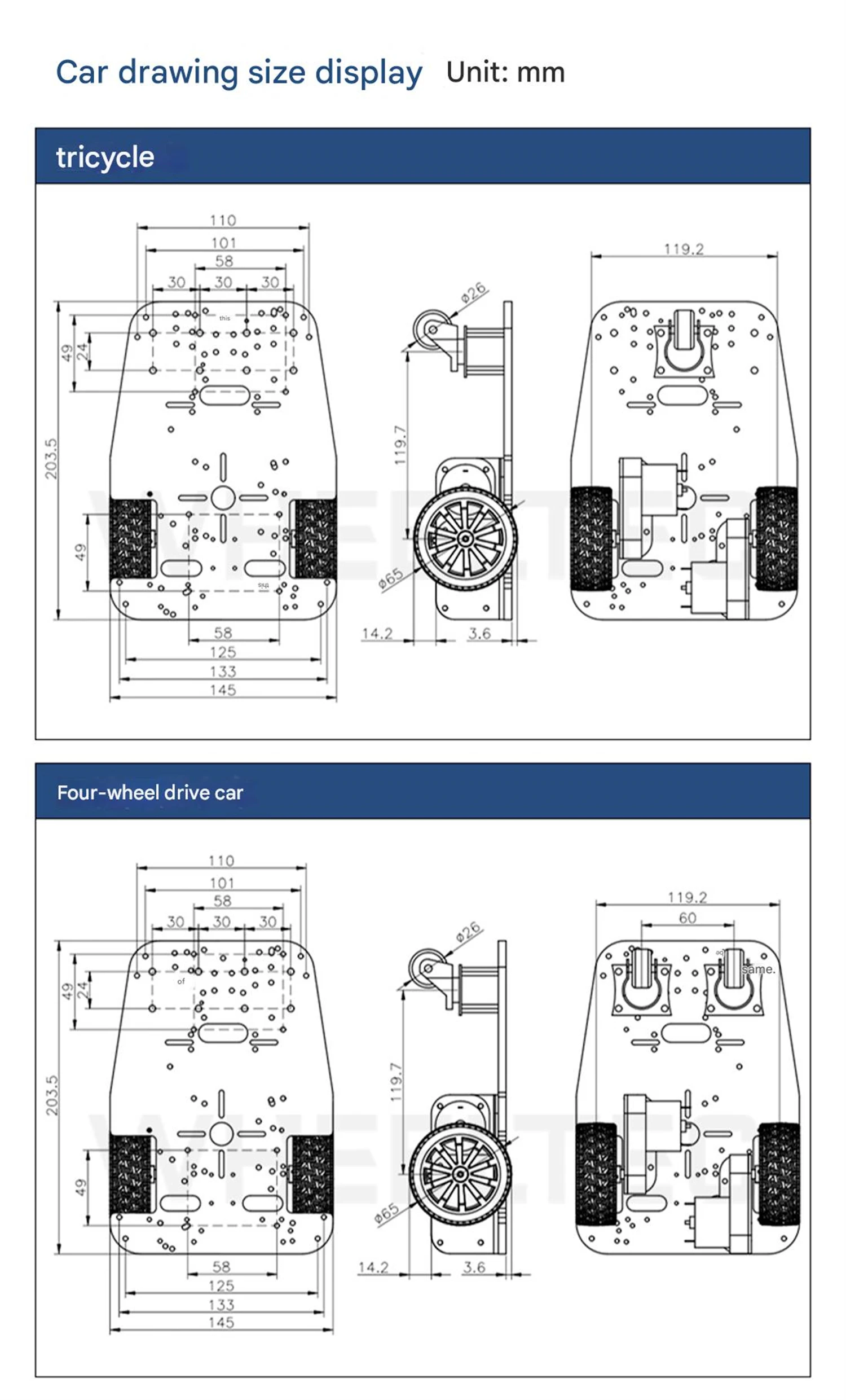 WHEELTEC R3X Series Intelligent Car Chassis