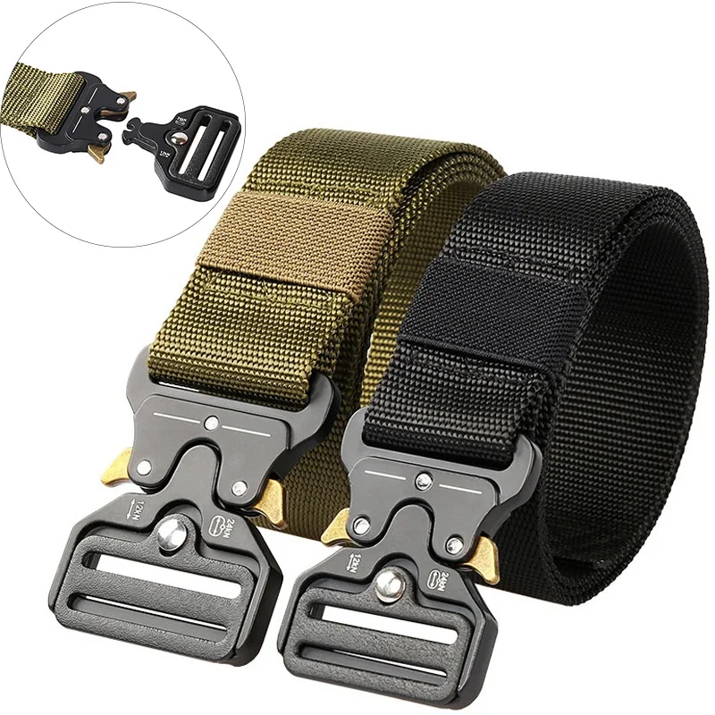 

Men's Nylon Tactical Belt Army Outdoor Hunting Multi Function Combat Survival Male High Quality Marine Corps Canvas Waistband