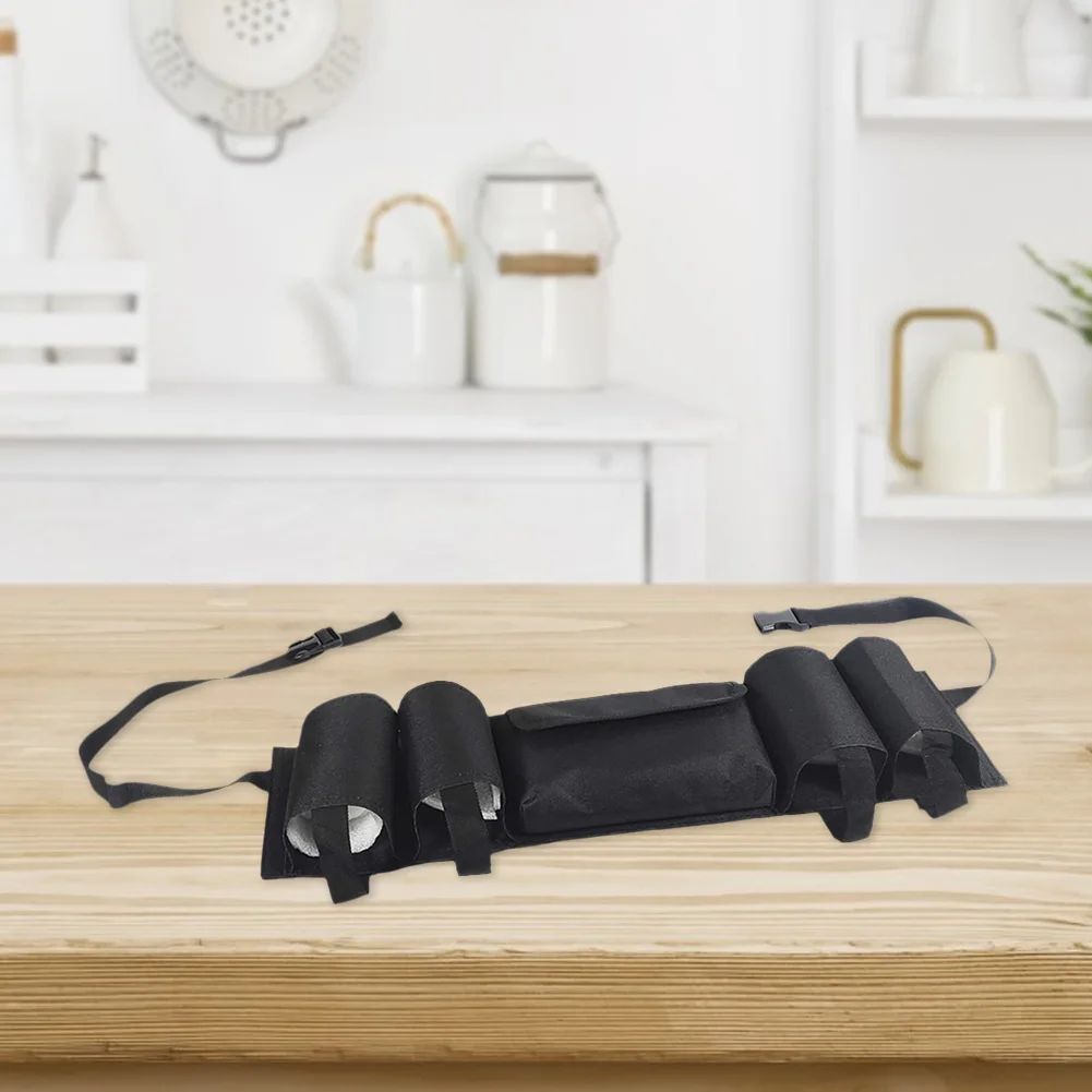 Oxford Beer Soda Bottle Holder Belts with Pockets Drink Can Holder Waist Pack Bag for Janitorial Custodial Housekeeping Cleaning