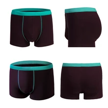

Breathable Seamless Men's Boxer Underwear Letter Printing Cotton Underpants 3D Pouch Shorts Male Panties Tanga
