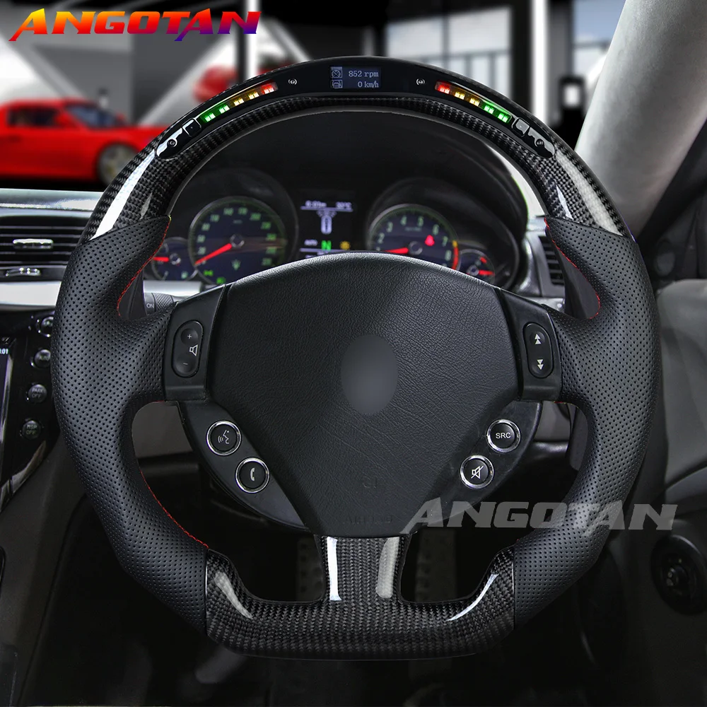 2004-2011 QUATTROPOTRE Gran Cabrio Gran Cabrio 업그레이드용 마세라티 용 LED 탄소 섬유 스티어링 휠, 자동차 부품, 차량, 업그레이드