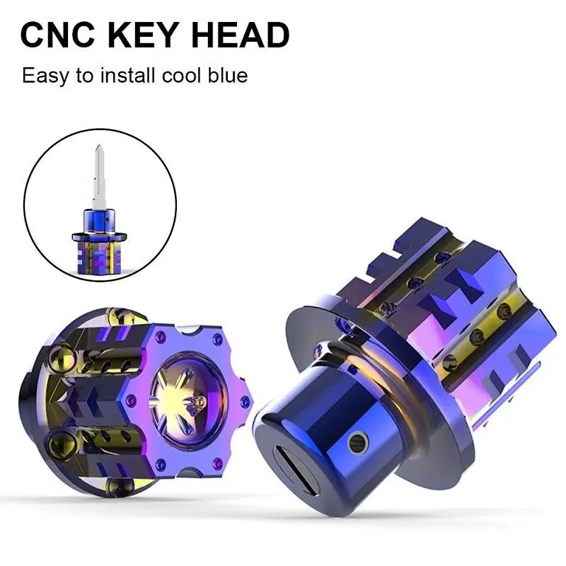 Motorcycle Key Head Motorcycle Key Head Universal CNC Modified Burnt Titanium Key Head Accessories Racing Boat Hexagonal Burnt Titanium