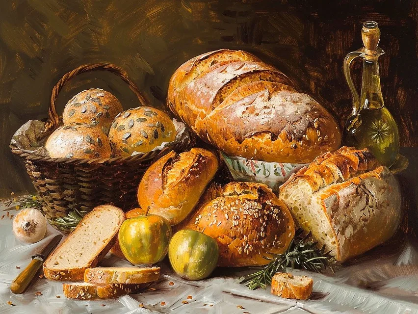 Gourmet Fruit Still Life Canvas Wall Art