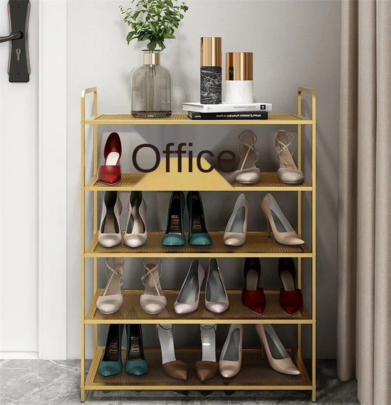 Removable Metal Shoes Display Rack Gold Shoe Rack Organizer Multilayer Living Room Furniture Metal Home Shoe Rack 3