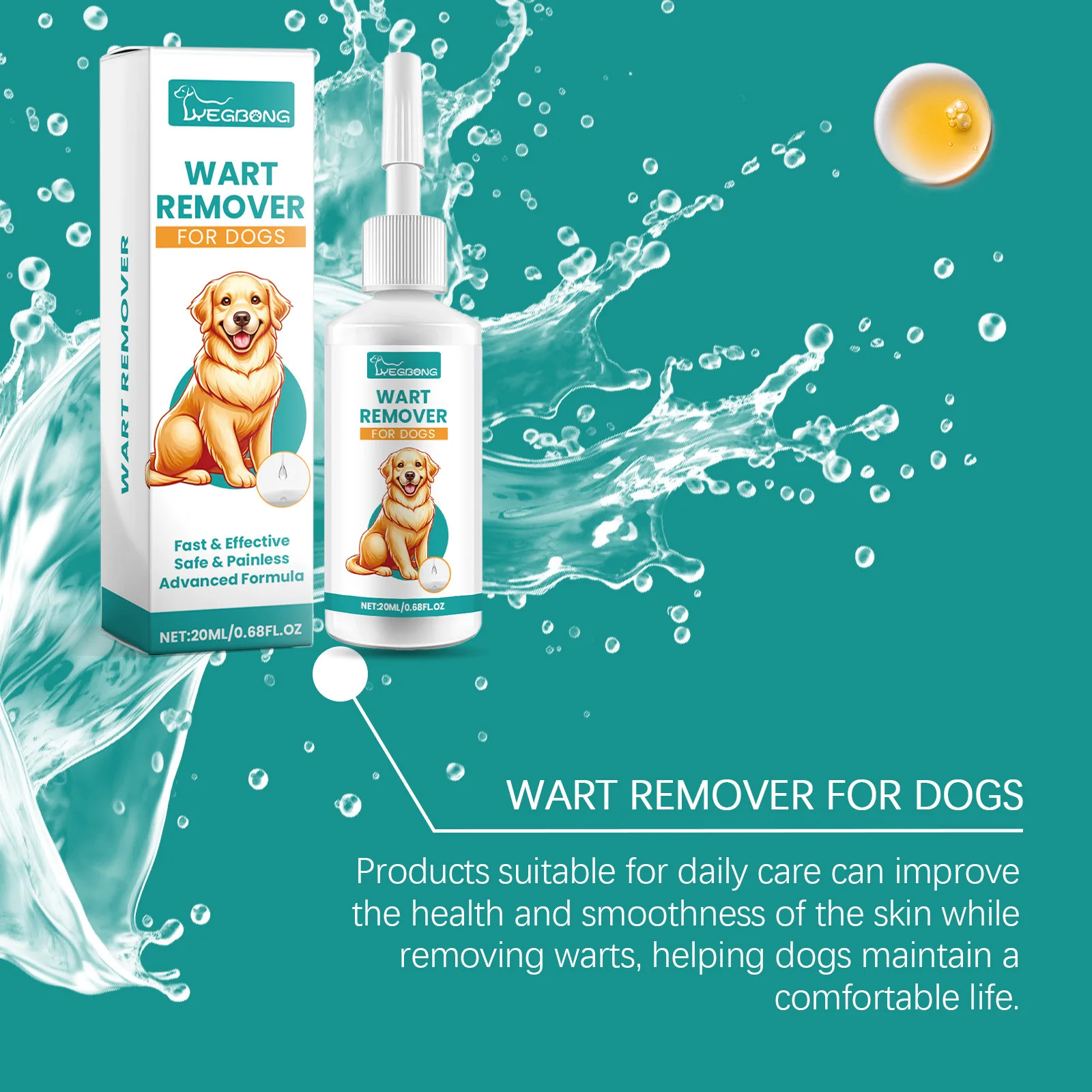 Pet Wart Removal Liquid Eliminate Corns Papilloma Remove Flesh Warts Painless Moles Cleaning Skin Tags Dog Skin Repair Liquid